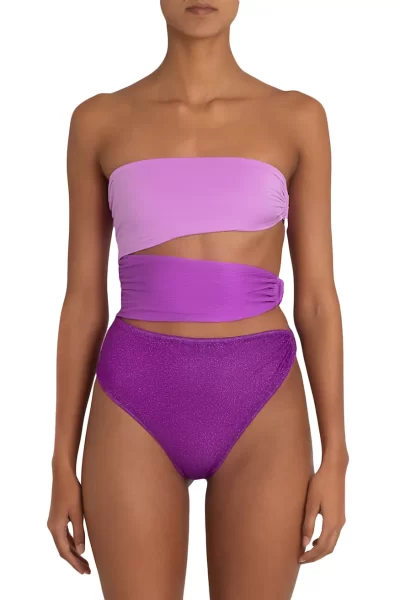 Baobab violet shadows Cut-Out Bandeau Bikini