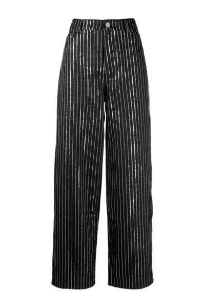 rotate sequins striped pants