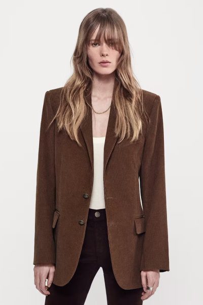 frame brown corduroy blazer