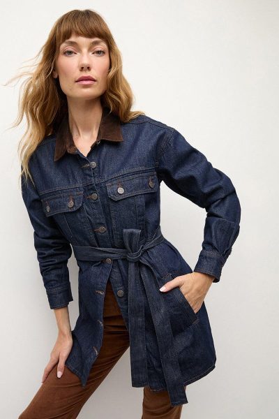 veronica beard dark denim jacket