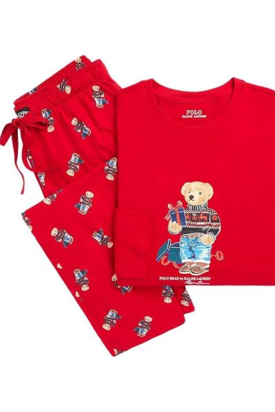 polo ralph lauren polo bear mens pj set