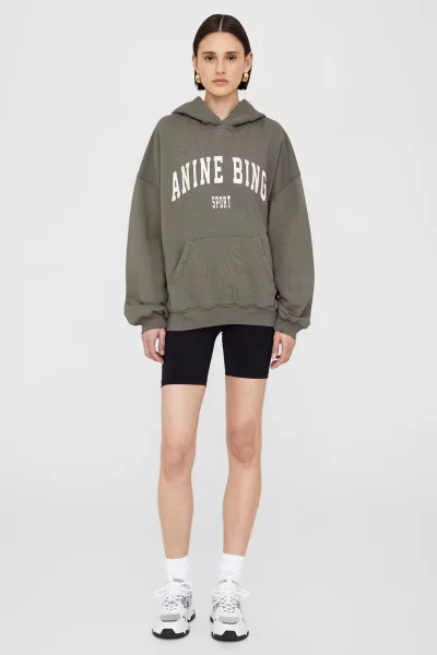 anine bing grey green sweatshirt