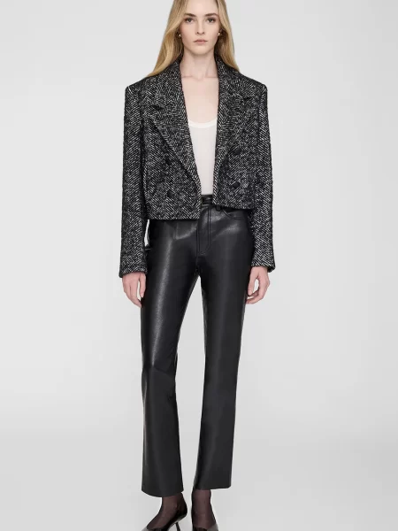 anine bing tweed blazer
