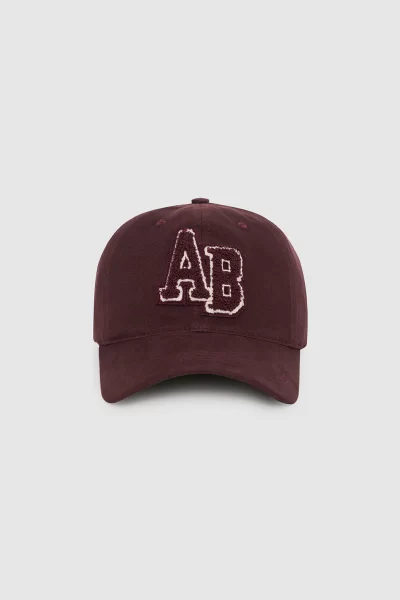 anine bing dark burgundy cap