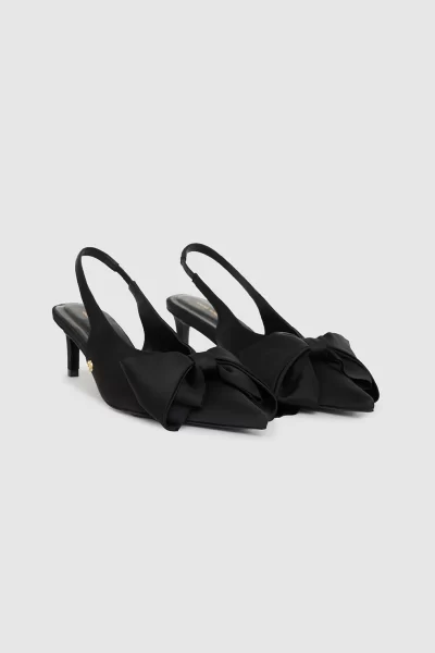 anine bing satin bow heels