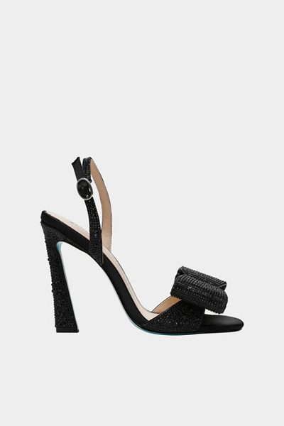 betse johnson slingback black sandals