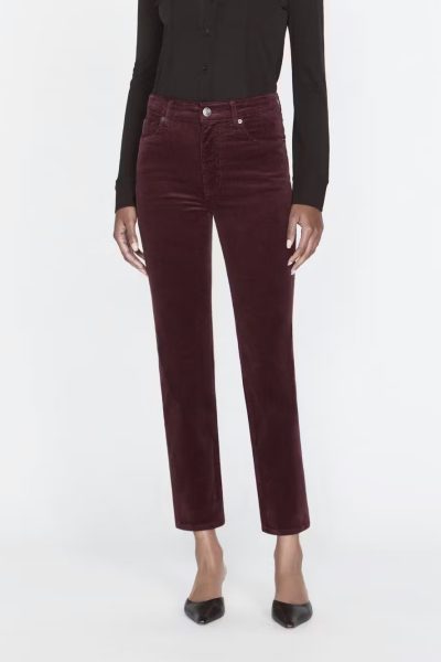 frame denim burgundy corduroy pants