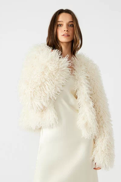 steve madden shaggy fur jacket