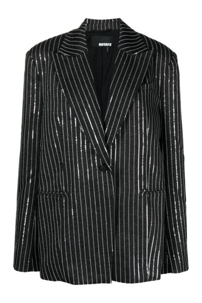 rotate sequins striped blazer