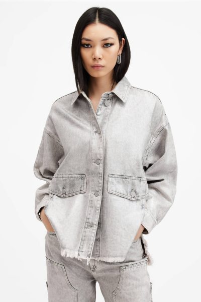 allsaints oversized grey shirt