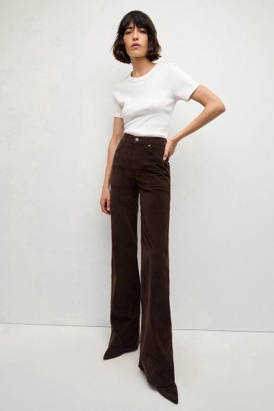 veronica beard brown corduroy pants