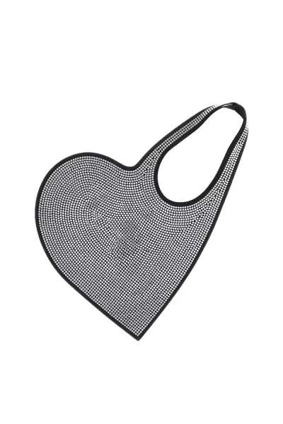 Crystal-Embellished Mini 'Heart' Tote Bag