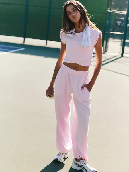Free People pink sport top and pants set