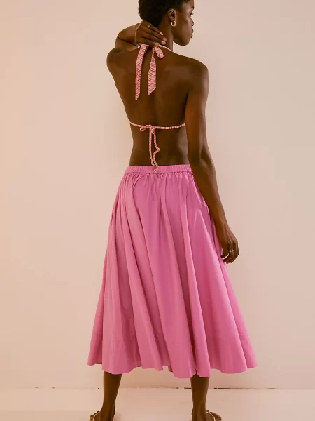 free people cotton midi skirt