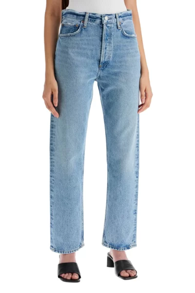 agolde blue straight jeans