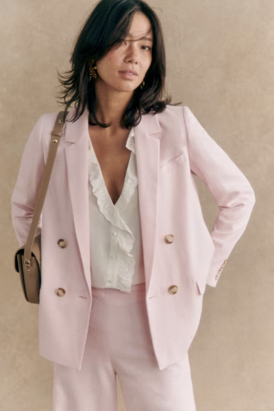 Sezane pink blazer