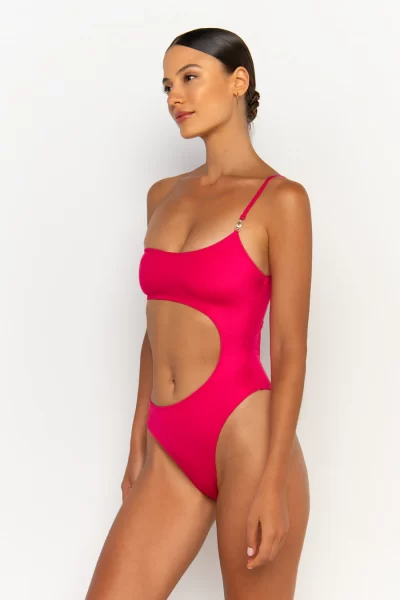 Sommer Swim pink one-piece swimsuit